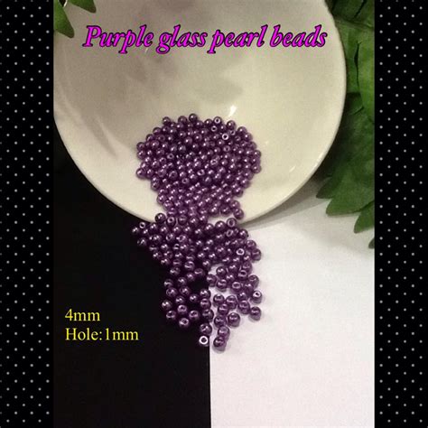 4mm Dark Purple Glass Pearl Beads Est 200pcs Craftezonline Arts And Crafts Store