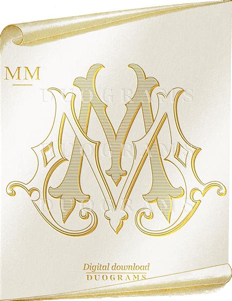 Wedding Monogram Logo Design MM Monogram Wreath SVG Digital Download M ...