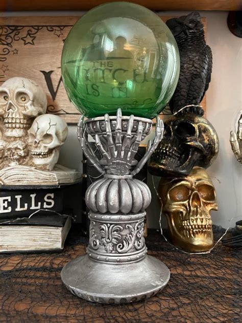 Green Ghoulish Hand Crystal Ball Halloween Decor Ball Is 5 Inches Etsy