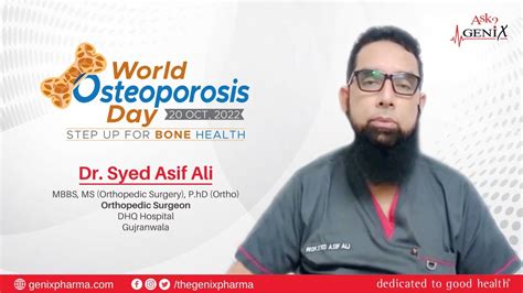 Dr Syed Asif Ali World Osteoporosis Day 2022 Youtube