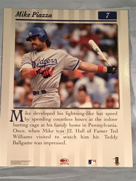 1997 Donruss Studio 8x10 Portrait 7 Mike Piazza LA Dodgers HOF EBay