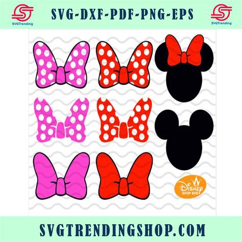 Minnie Bow Svg Mickey And Minnie Head Svg Minnie Mouse Bow Svg Bow Svg