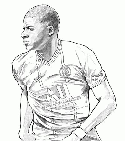 Kylian Mbappe Printable Coloring Page Coloring Home