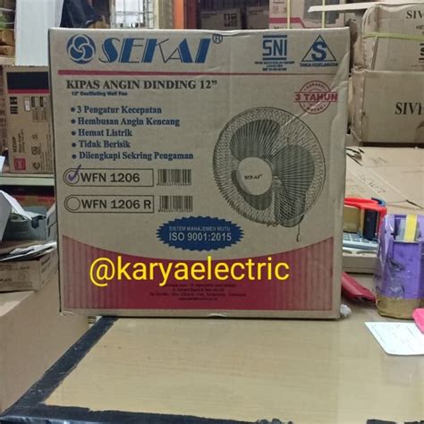 Jual Kipas Angin Dinding Tembok Wall Fan Sekai Wfn Inc