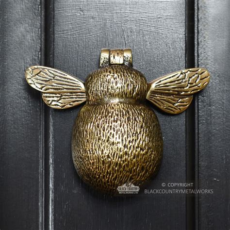 Antique Brass Bumblebee Door Knocker Black Country Metalworks