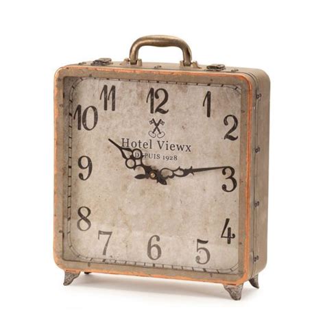 Suitcase Table Clock Vintage Suitcase Decor Table Clock Suitcase Table