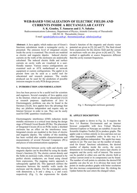 Pdf Web Based Visualization Of Electric Fields And Currents Inside A