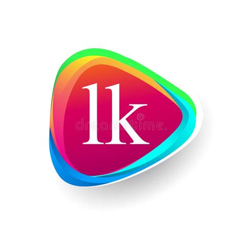 Letter Lk Logo In Triangle Shape And Colorful Background Letter