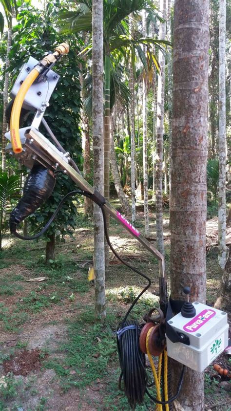 Arecanut Tree Climber With Harvesting Spraying With Wire Remote