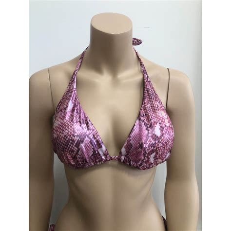 Liu Jo Triangel Bikinitop In Het Snake Dark Pink Lingerie Marie