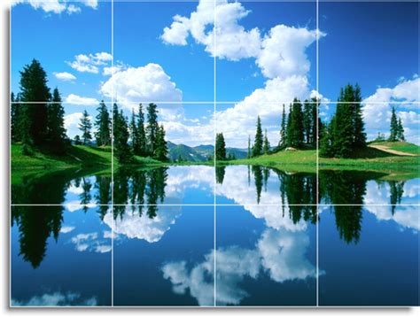 Фото идеи - фотоплитка для ванной комнаты