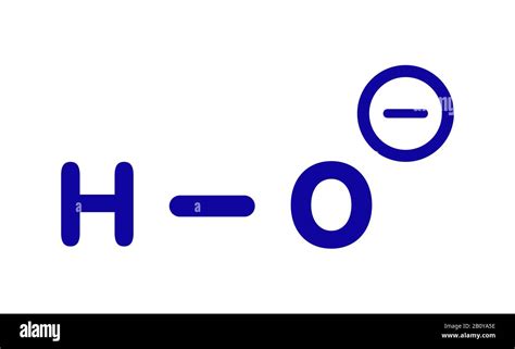 Hydroxide Anion Chemical Structure Illustration Stock Photo Alamy