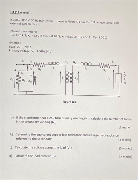 Solved A 2000 8000V 50Hz Transformer Shown In Figure Q4