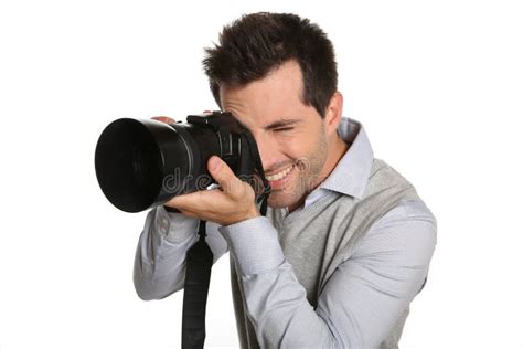 Man Using Photo Camera Stock Image Image Of Professional 31523331