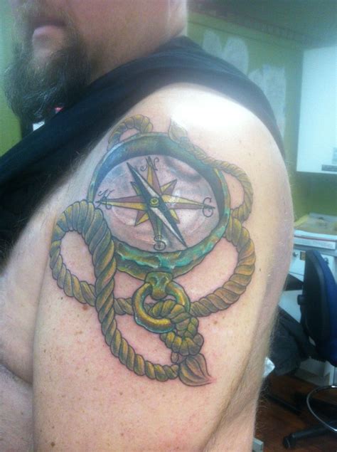 Compass And Rope Tattoo Looks Awesome Rope Tattoo Sleeve Tattoos Tattoos