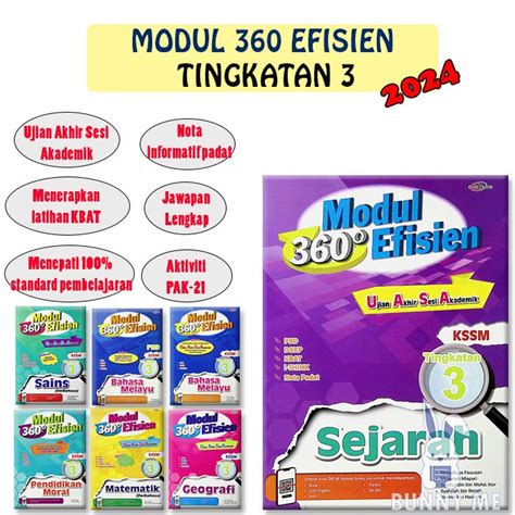 Bunny 2024 Buku Sekolah Modul Efisien 360 Pbd Uasa Kssm Tingkatan 3