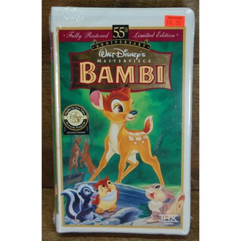 Walt Disney S Masterpiece Collection Bambi Th Anniversary Vhs