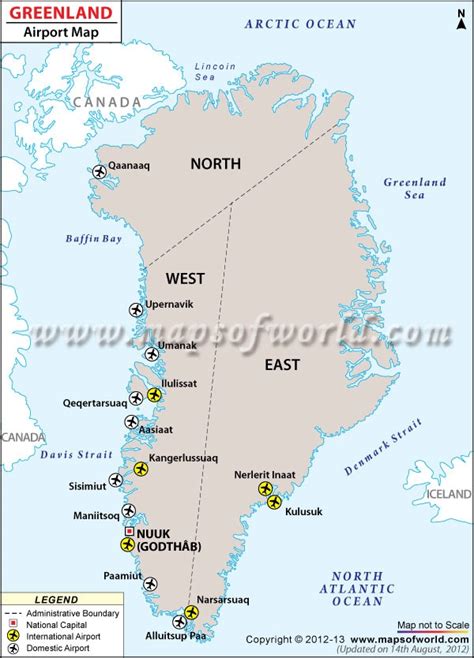 Airports In Greenland Greenland Airports Map Airport Map North