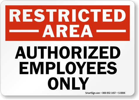 Restricted Area Labels Authorized Personnel FREE PDFs