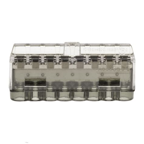 Grey 8-Wire Push-In Wire Connector, Solid or Stranded, 200 Bag - NSI Industries