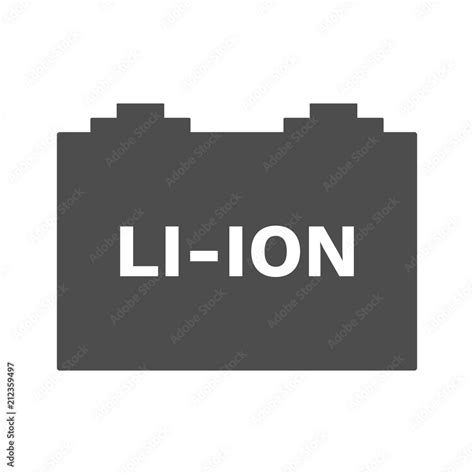 Vecteur Stock Li-ion car battery icon. Lithium-ion symbol. Vector ...