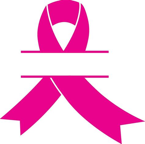 Pink Awareness Ribbon Breast Cancer Monogram Design 29703828 Vector Art At Vecteezy