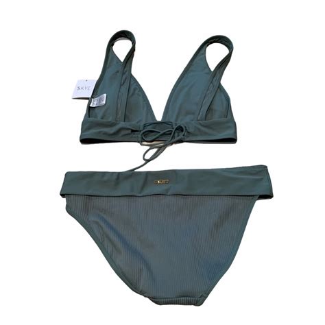 Skye Isabella Bikini Set Serenity Green Size Large Gem