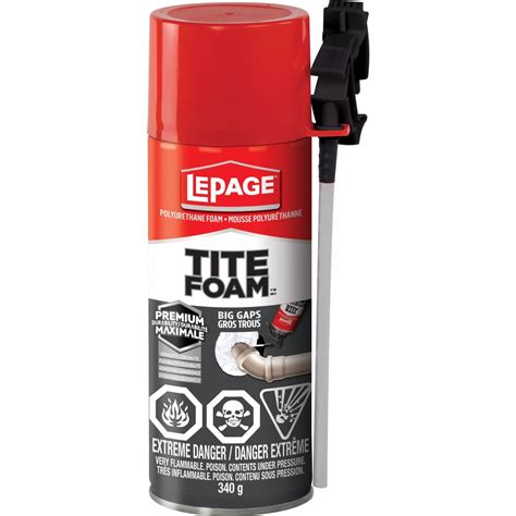 Lepage Tite Foam Big Gaps Spray Foam Insulation Sealant Interiorexterior 340g The Home