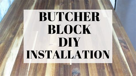 How To Install A Butcher Block Counter Top Diy Counter Youtube