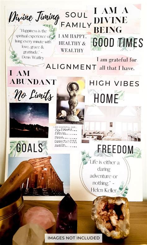 Vision Board Manifestation Kit Printable Dream Board Kit