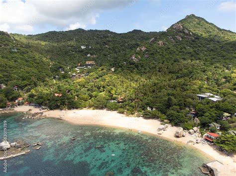 Ko Tao, Thailand: Aerial view of the Ko Tao island in the Gulf of ...