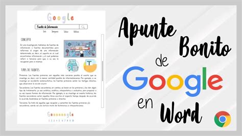 Apunte Digital Bonito Inspirado En Google Con Word Especial De