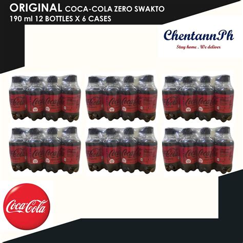 6 PACKS Authentic COCA COLA ZERO Swakto NO Sugar Softdrinks Beverages