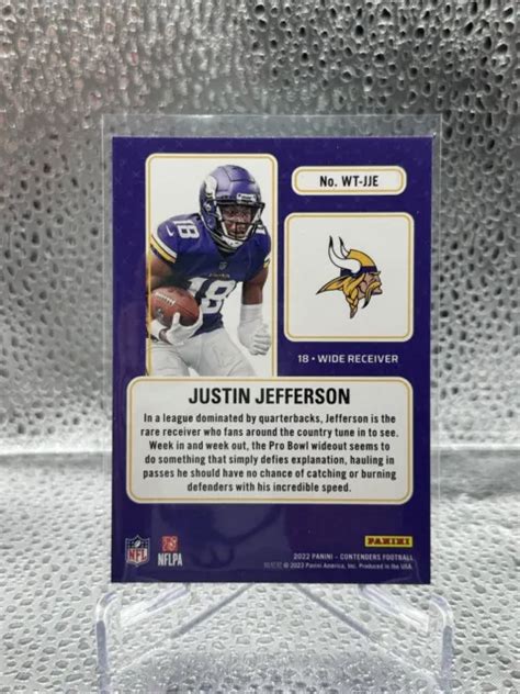 Panini Contenders Wt Jje Justin Jefferson Winning Ticket