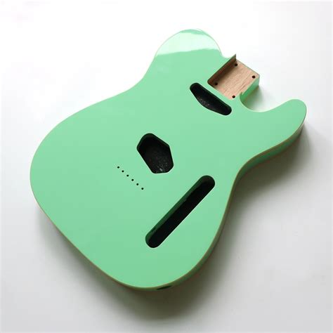 Custom Double Binding Tele Guitar Body Green High Gloss Finished Custom Tele Guitar Body And