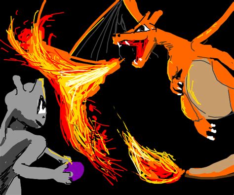 Mega Charizard X V.S. Mewtwo - Drawception