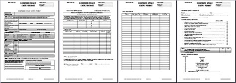 Ohs Documents Australia Confined Space Entry Permit