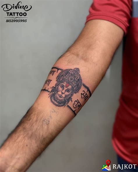 Hanuman Ji Tattoo Armband Tattoo Gum Rakshak Kahuko Darna Rajkot