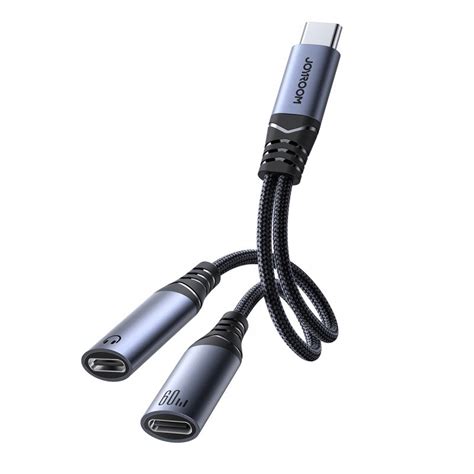 W Adapter Przej Ci Wka Adowarka S Uchawki Usb C Do X Usb C Czarny