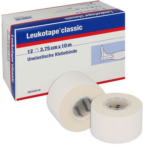 Leukotape Classic 3 75 cm x 10 m 12 Stück weiß PZN 00499749