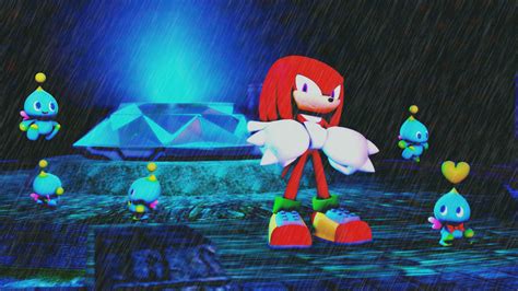 Sfm Knuckles Guarding The Master Emerald By Muffywithsunglasses On