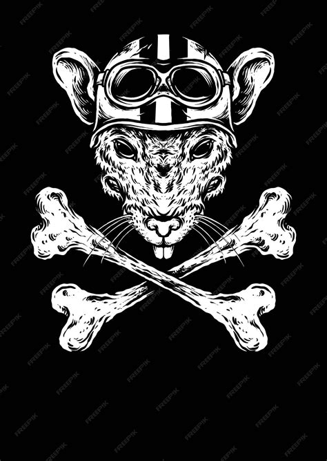 Premium Vector | Big mouse black and white logo design vector