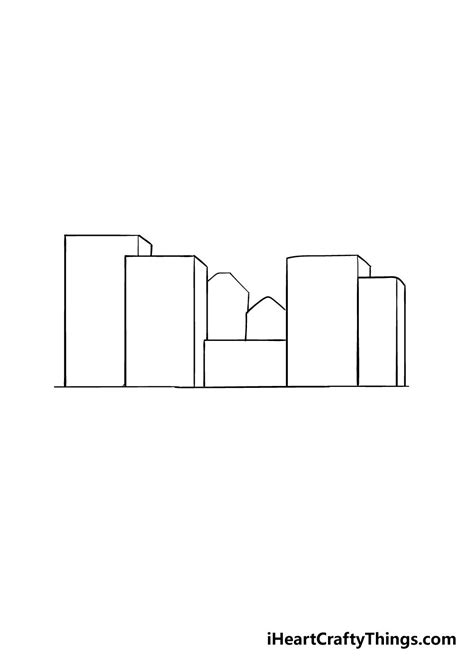 How to Draw A City – A Step by Step Guide | City drawing, Drawings, House drawing