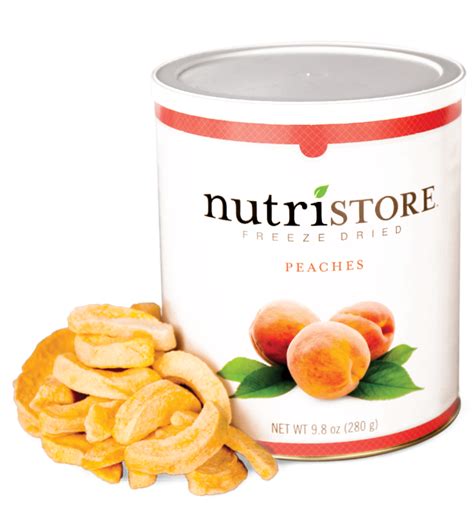 Peaches Freeze Dried Nutristore 10 Can Dried Peaches Emergency