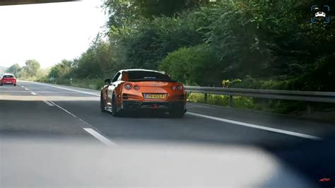 Nissan Gt R Shoots Insane Flames Makes Autobahn Sound Like Jdm