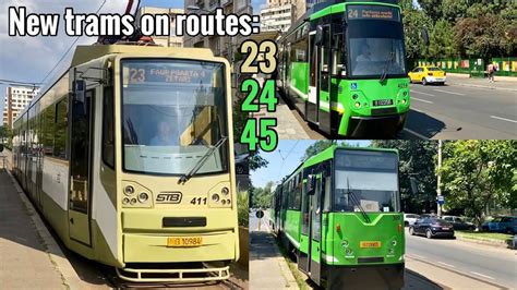 Bucur LF Pe Linia 23 Tramvaie Verzi De Toate Felurile Pe Liniile 24