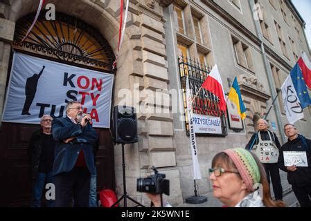 Gdansk Pologne Th Octobre L Avocat Marek Kanawka Parle Lors D