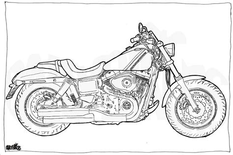 Motorcycle Coloring Pages Harley Davidson