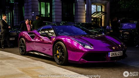 Chrome Purple Ferrari 488 GTB Screams Out Its Performance in London - autoevolution