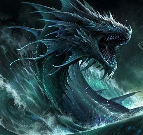 Pin On Monsters Leviathan Sea Creatures Art Leviathan Dragon